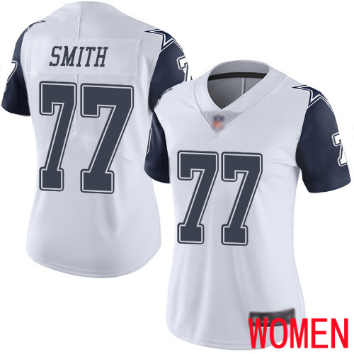 Women Dallas Cowboys Limited White Tyron Smith #77 Rush Vapor Untouchable NFL Jersey->dallas cowboys->NFL Jersey